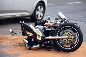 Motorcycle crash aftermath